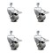 Service Caster Semi Steel Swvl TS Caster w/RB w/3" Wheel&1/2" Stem-4 Swvl w/TTL BRK, 4PK SCC-TSTTL20S315-SSR-121315-4 - alternate 1